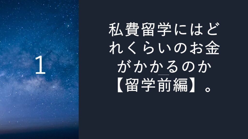 私費留学にはどれくらいのお金がかかるのか【留学前編】。｜暇をえんじょいするブログ